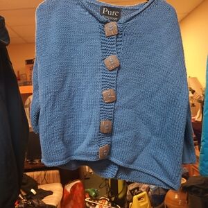 Pur Blue Button-Up Women's Sweater